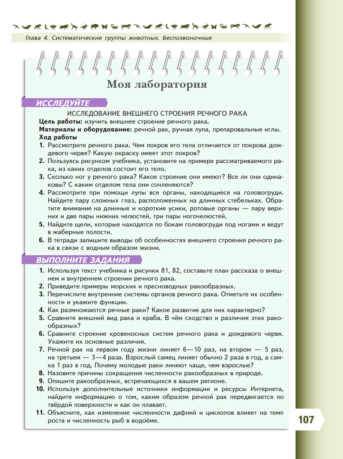  Биология 8 класс учебник Пасечник страница 107. 2023 год