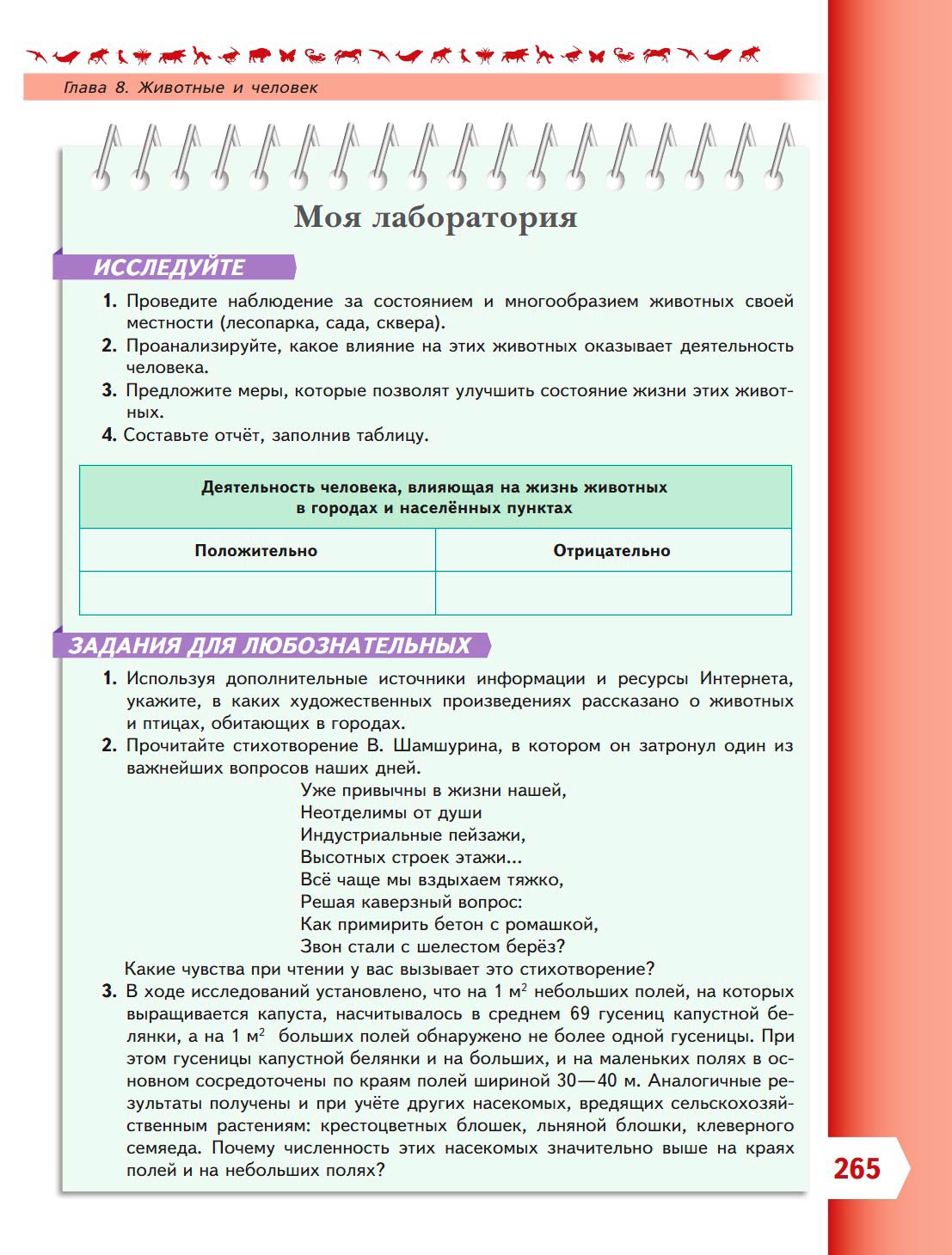 Биология 8 класс учебник Пасечник страница 265. 2023 год Биология 8 класс учебник Пасечник страница 265. 2023 год