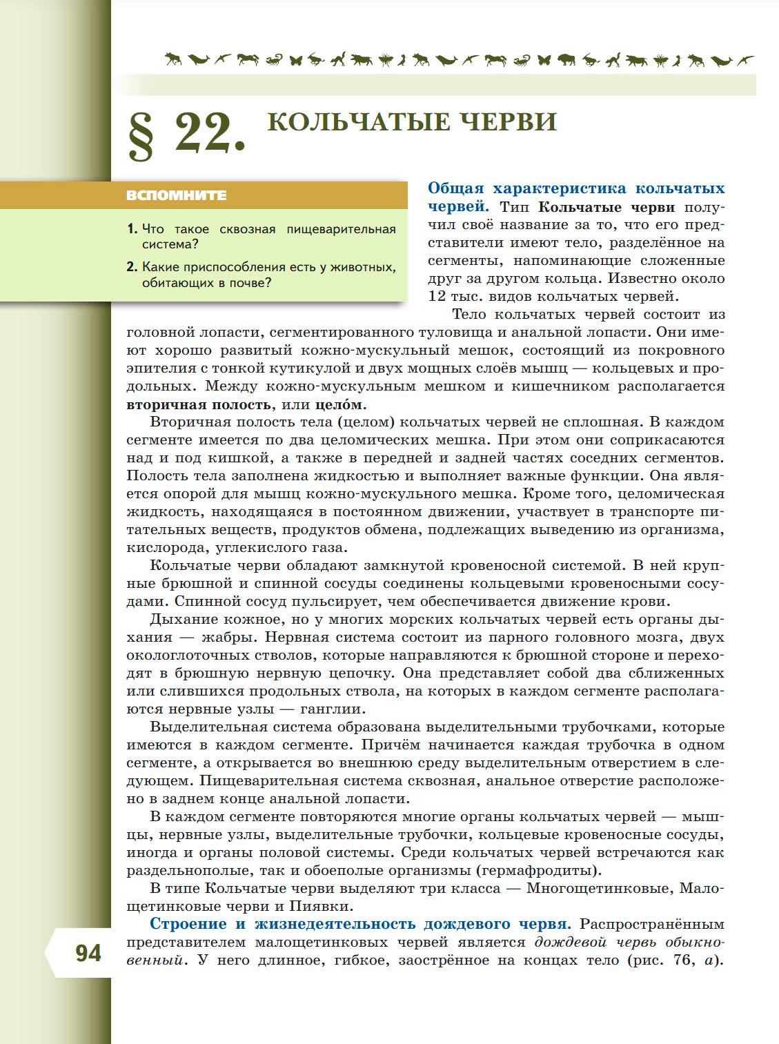 Биология 8 класс учебник Пасечник страница 94. 2023 год Биология 8 класс учебник Пасечник страница 94. 2023 год