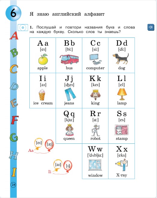 Английский 2 класс учебник Вербицкая, 1 часть, страница 24, 2020 год.
