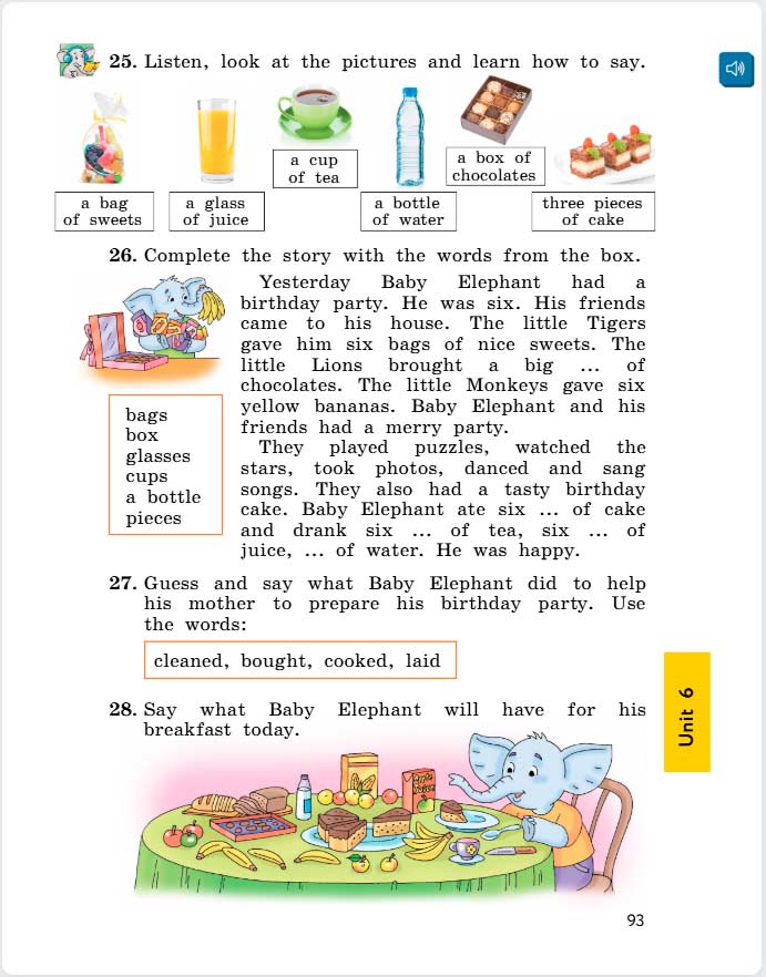 английский язык 4 класс учебник Биболетова, страница 93. (2020).