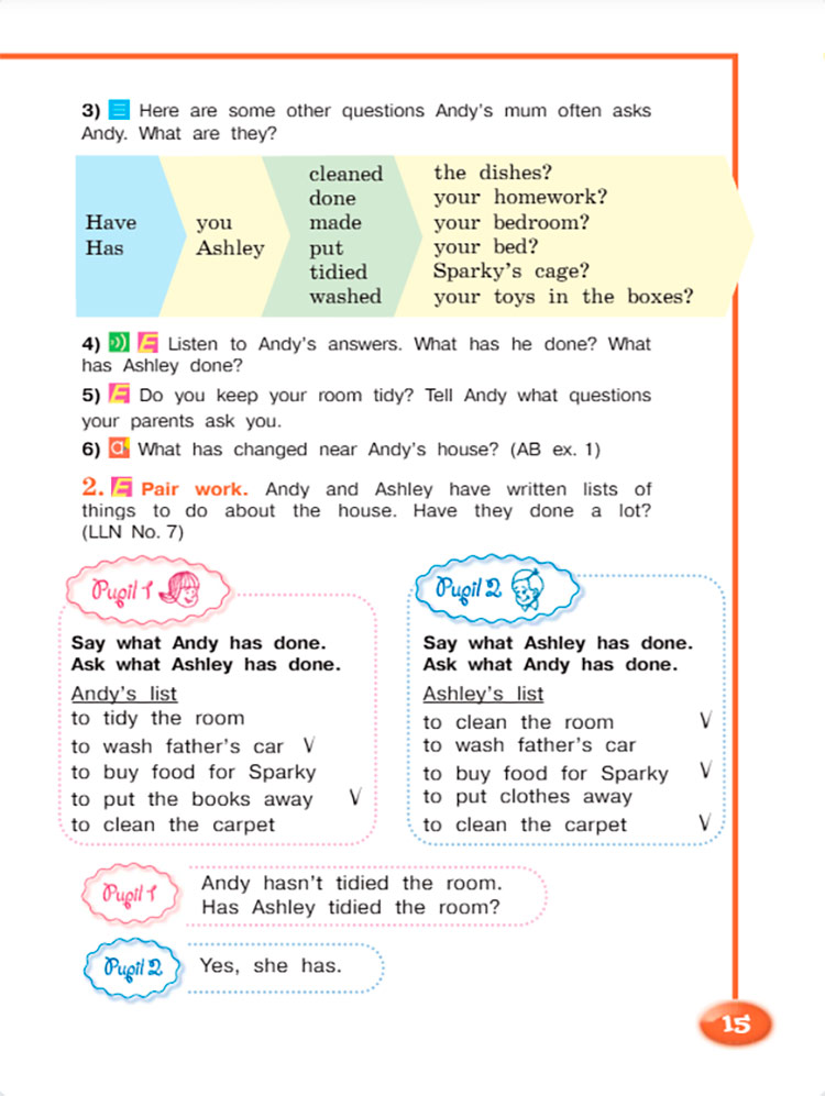 Английский язык 4 класс. Учебник 2 часть, Кузовлев, Перегудова, страница 15. Год 2021.