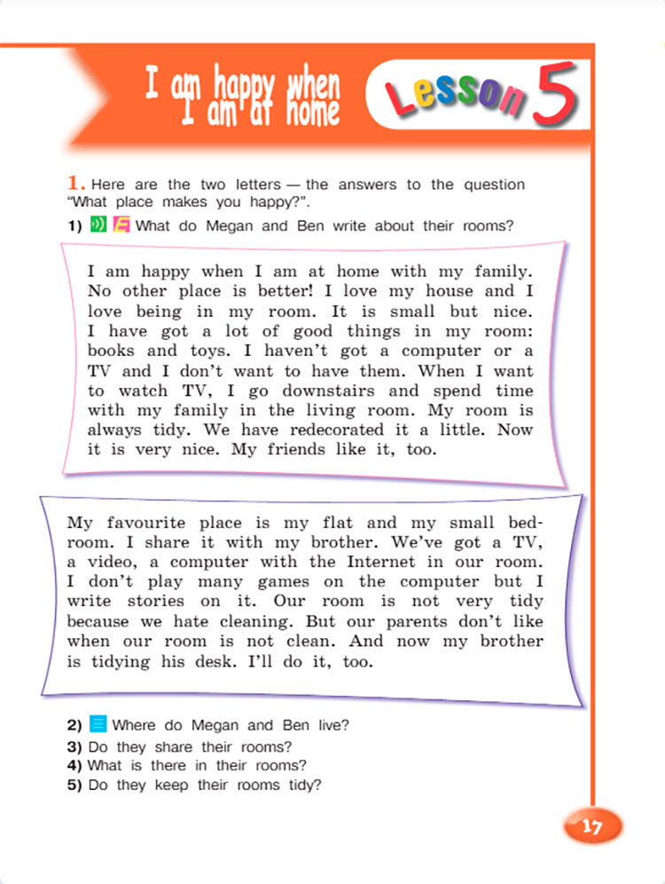 Английский язык 4 класс. Учебник 2 часть, Кузовлев, Перегудова, страница 17. Год 2021.