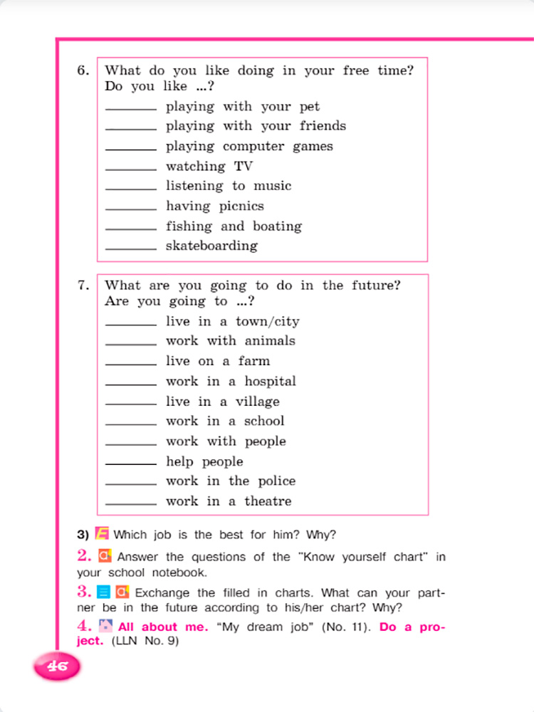 Английский язык 4 класс. Учебник 2 часть, Кузовлев, Перегудова, страница 46. Год 2021.
