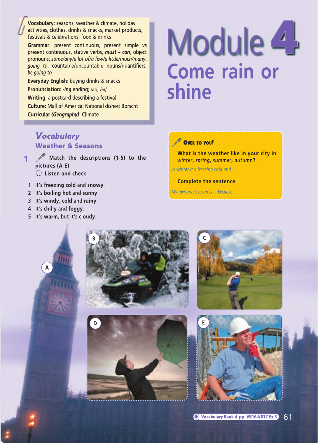 Английский язык 5 класс учебник Баранова, Дули страница 61. Год 2023.