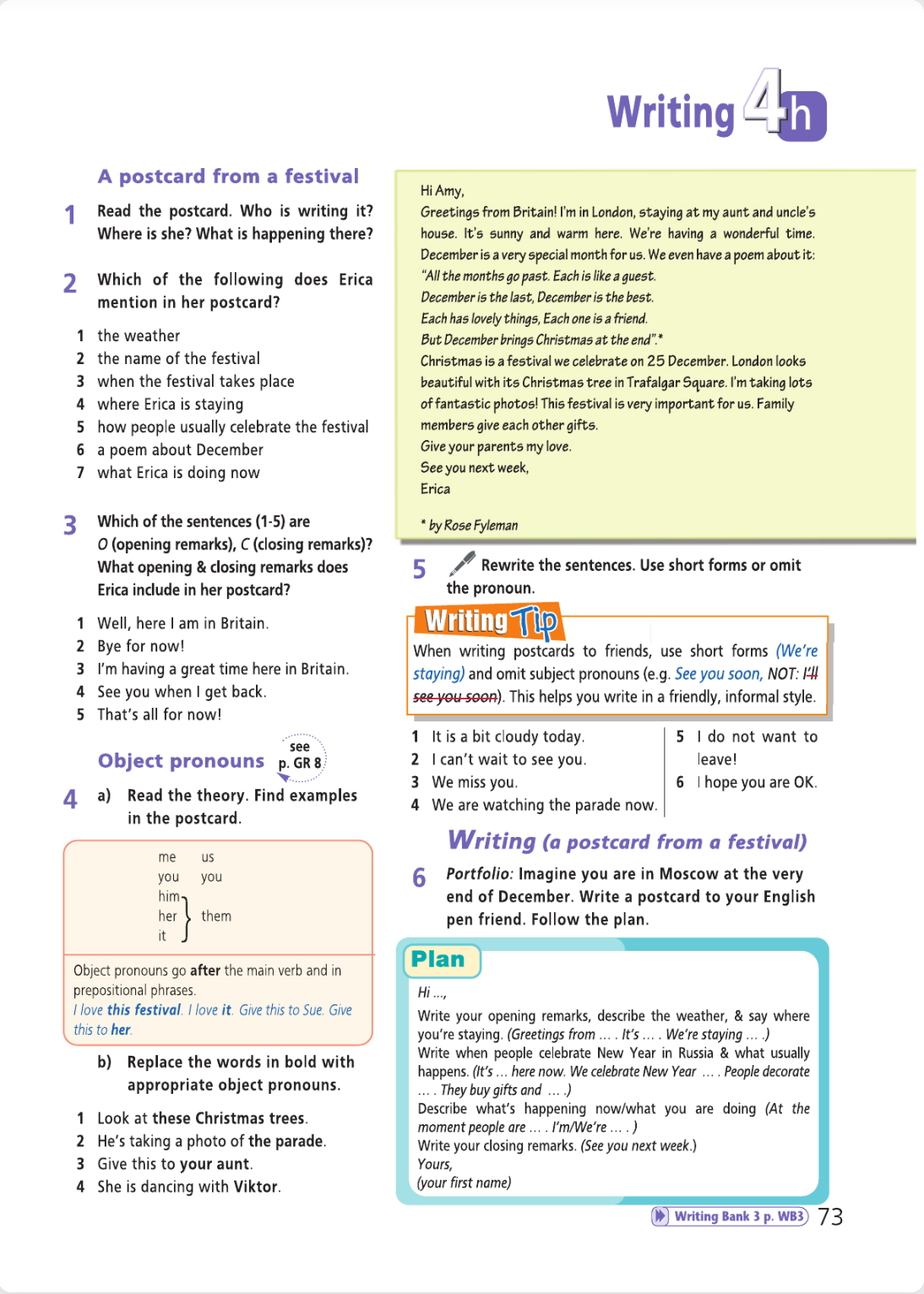 Английский язык 5 класс учебник Баранова, Дули страница 73. Год 2023.
