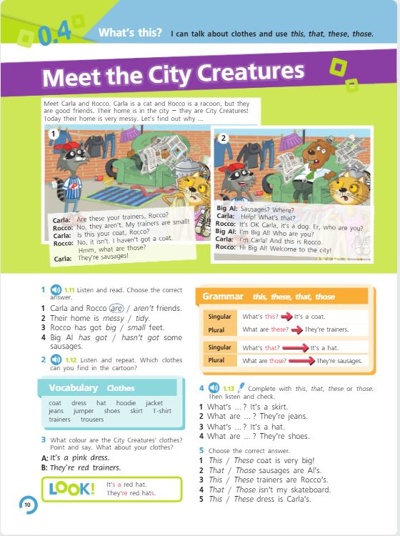 Учебник Костюк, Колоницкая 1 часть. Английский язык 5 класс страница 10.