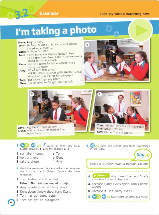 Учебник Костюк, Колоницкая 1 часть. Английский язык 5 класс страница 38.