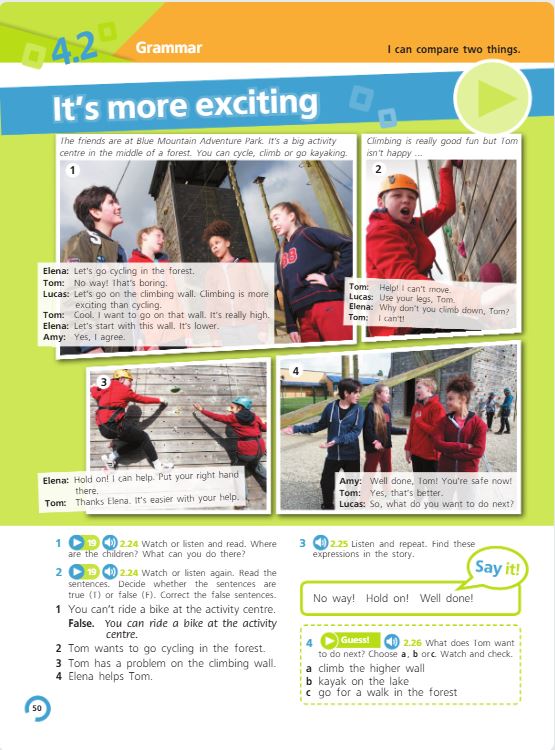 Учебник Костюк, Колоницкая 1 часть. Английский язык 5 класс страница 50.