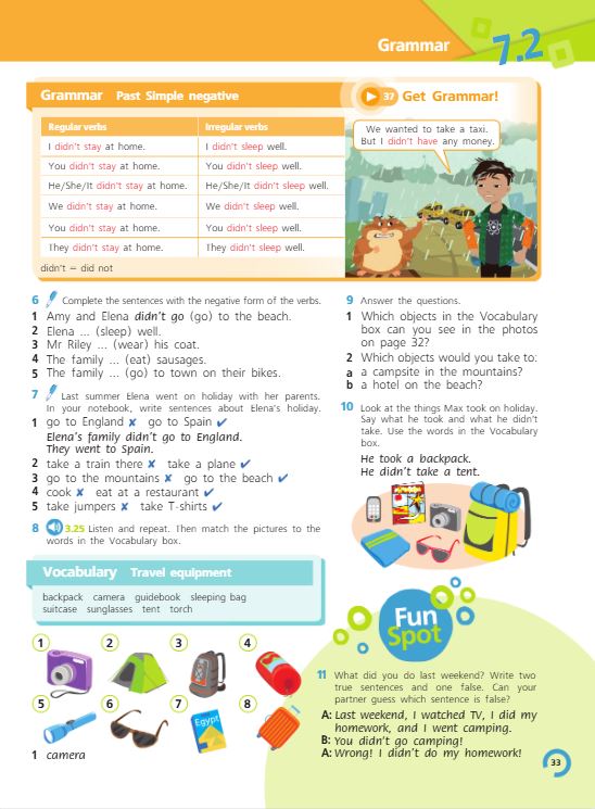 Учебник Костюк, Колоницкая 2 часть. Английский язык 5 класс страница 33. 2023 год.