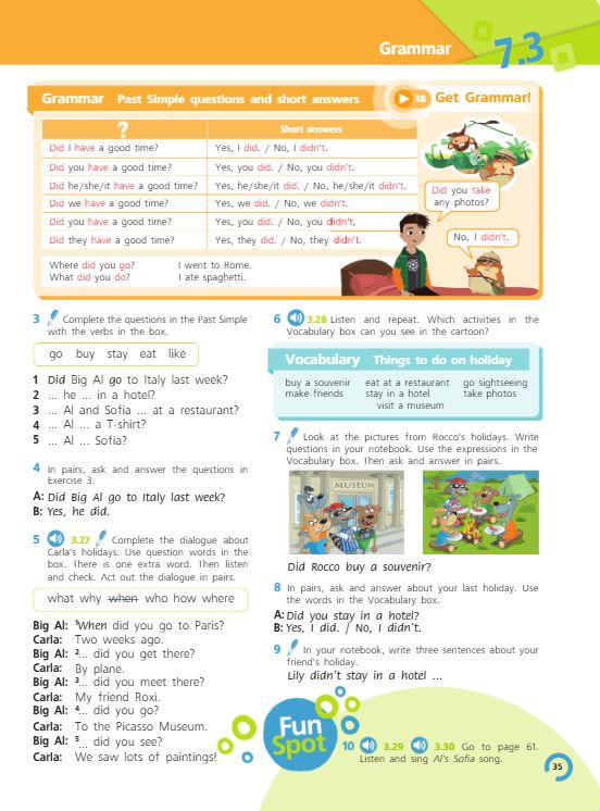 Учебник Костюк, Колоницкая 2 часть. Английский язык 5 класс страница 35. 2023 год.