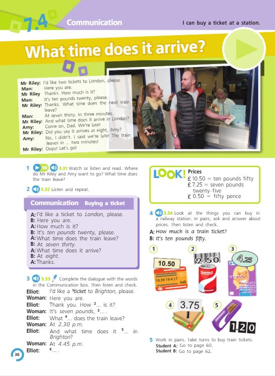 Учебник Костюк, Колоницкая 2 часть. Английский язык 5 класс страница 36. 2023 год.