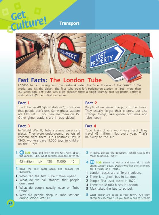 Учебник Костюк, Колоницкая 2 часть. Английский язык 5 класс страница 40. 2023 год.