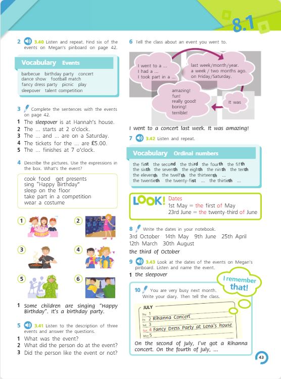 Учебник Костюк, Колоницкая 2 часть. Английский язык 5 класс страница 43. 2023 год.