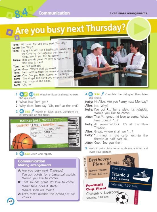 Учебник Костюк, Колоницкая 2 часть. Английский язык 5 класс страница 48. 2023 год.