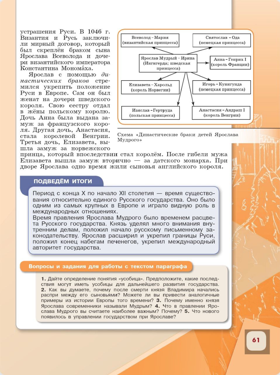 История 6 класс - История России. Арсентьев. Данилов. 1 часть. Страница 61. 2024 год. История 6 класс, история России, Арсентьев, Данилов, 1 часть, страница 61, 2024 год.
