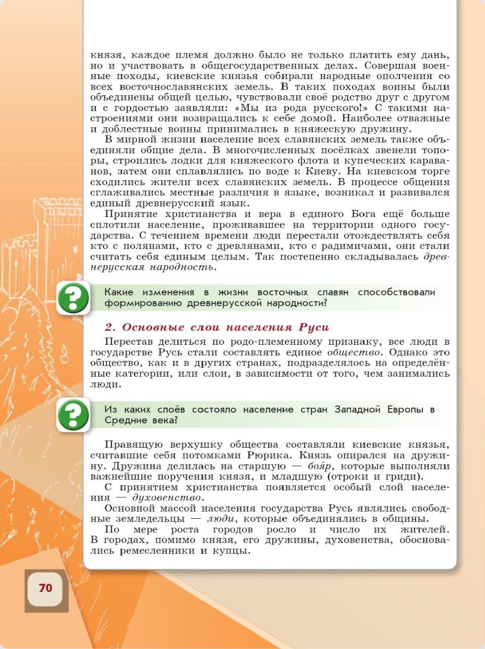 История 6 класс - История России. Арсентьев. Данилов. 1 часть. Страница 70. 2024 год. История 6 класс, история России, Арсентьев, Данилов, 1 часть, страница 70, 2024 год.