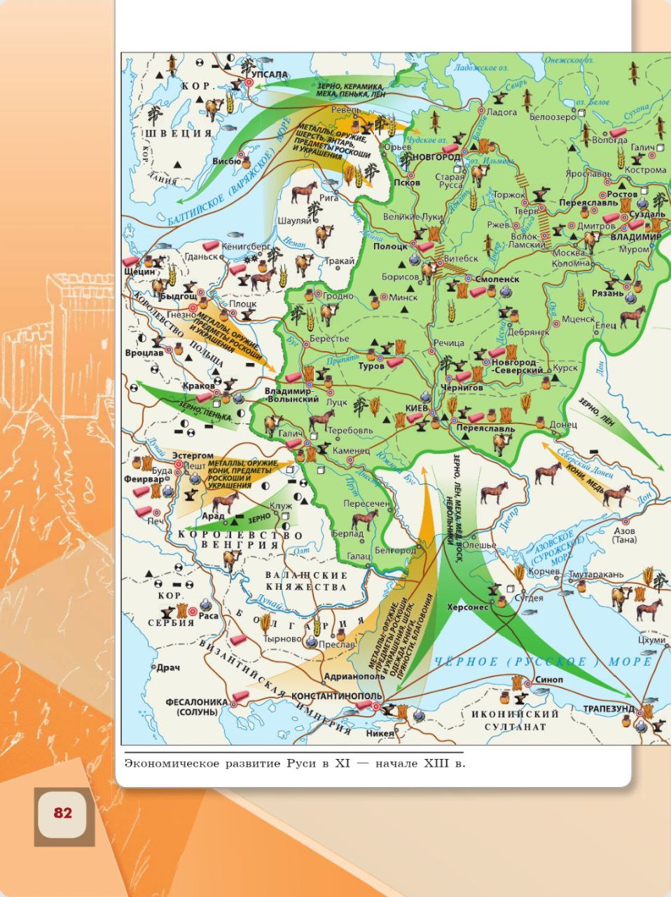 История 6 класс - История России. Арсентьев. Данилов. 1 часть. Страница 82. 2024 год. История 6 класс, история России, Арсентьев, Данилов, 1 часть, страница 82, 2024 год.