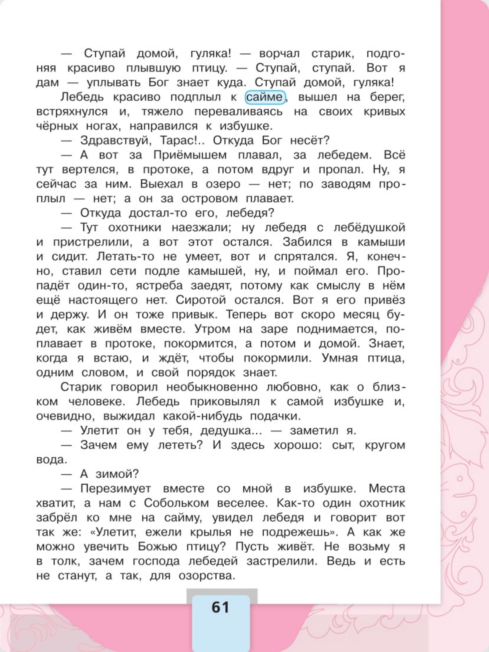 Литературное чтение 4 класс - Климанова. Горецкий. 2 часть. Страница 61. 2023 год. Литературное чтение 4 класс, Климанова, Горецкий, 2 часть, страница 61, 2023 год.