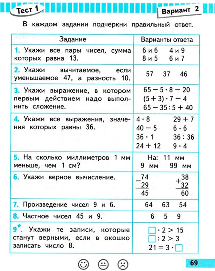 Проверочные работы. 2 класс - Математика. Волкова. Страница 69. математика 2 класс проверочные работы Волкова страница 69.