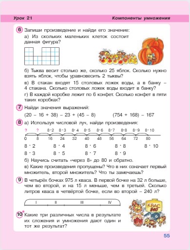 математика 2 класс учебник Петерсон 2 часть страница 55, 2022 год