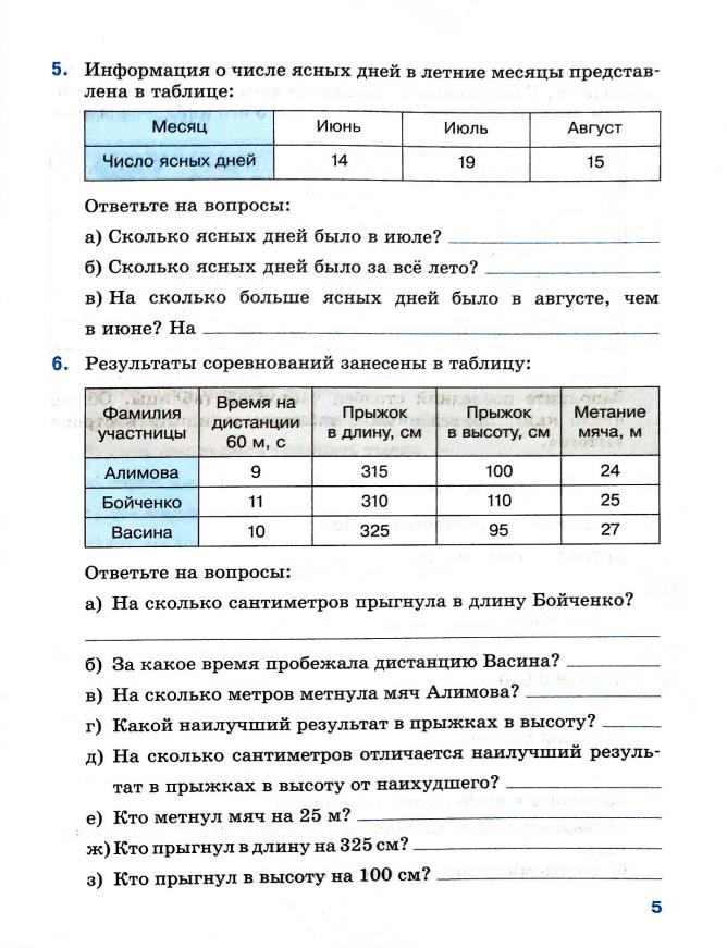 Страница 5 Рабочая тетрадь Ткачёва (Виленкин) Математика 5 класс