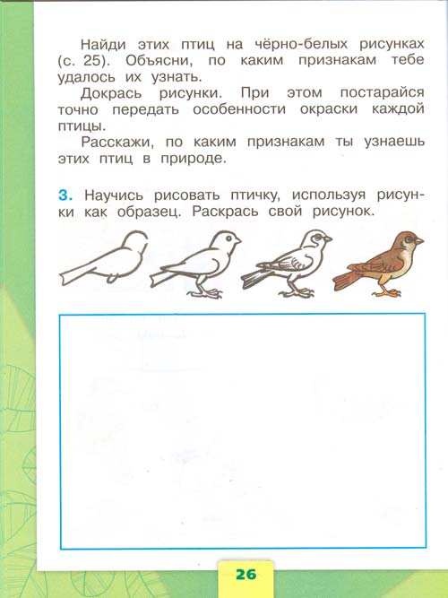 Рабочая тетрадь по окружающему миру 1 класс, Плешаков - 1 часть страница 26 рабочая тетрадь по окружающему миру 1 класс, Плешаков - 1 часть страница 26