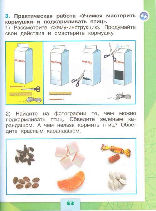 Рабочая тетрадь по окружающему миру 1 класс, Плешаков - 1 часть страница 53 рабочая тетрадь по окружающему миру 1 класс, Плешаков - 1 часть страница 53