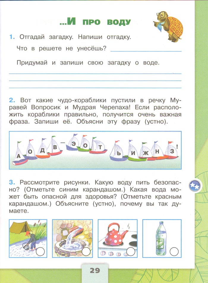 2 класс рабочая тетрадь. Окружающий мир. Плешаков. Страница 29. 1 часть, 2024 год