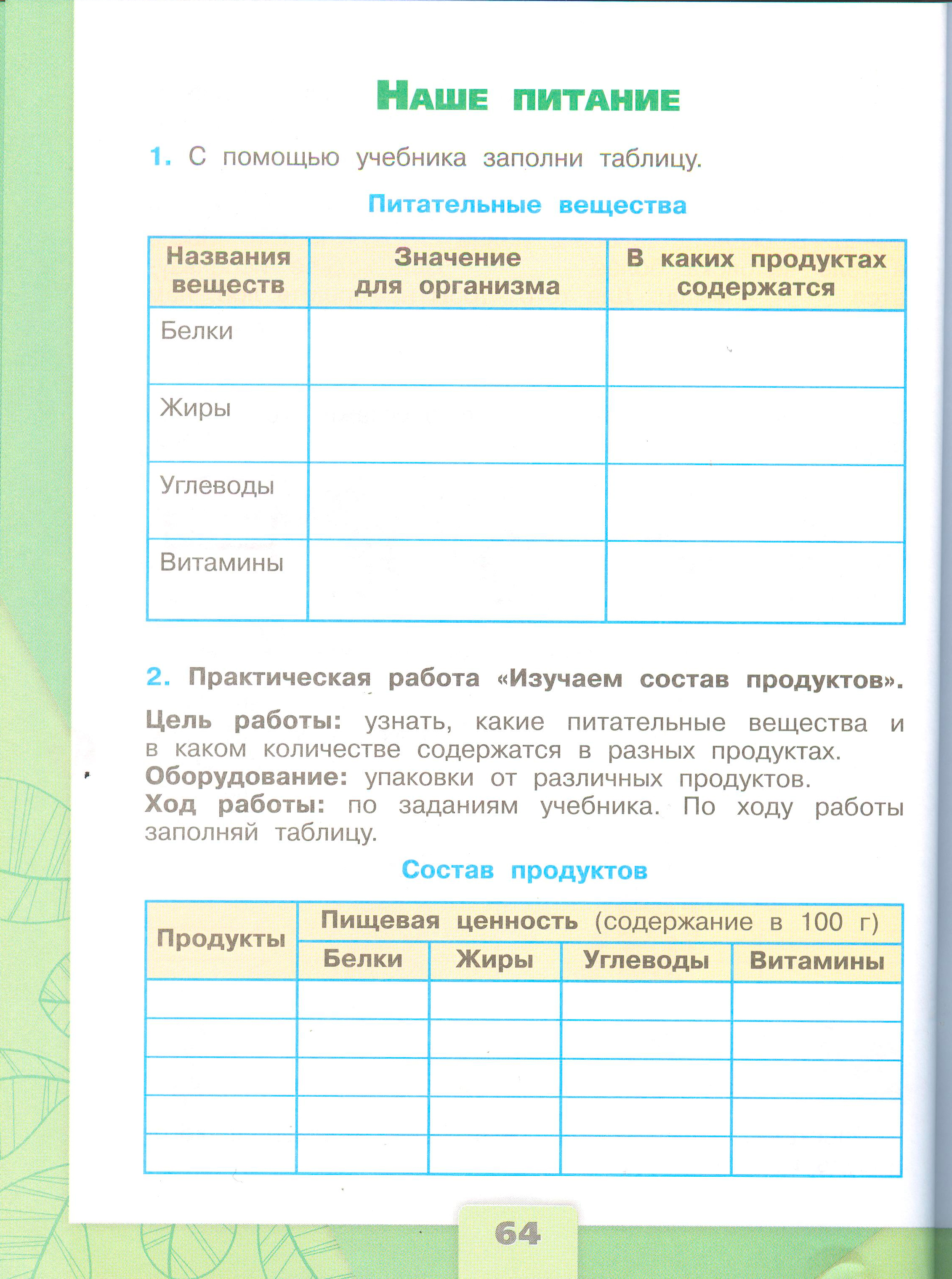 Рабочая тетрадь Плешаков 1 часть. Окружающий мир 3 класс, страница 64, 2024 год. ГДЗ по окружающему миру 3 класс рабочая тетрадь Плешаков, страница 64